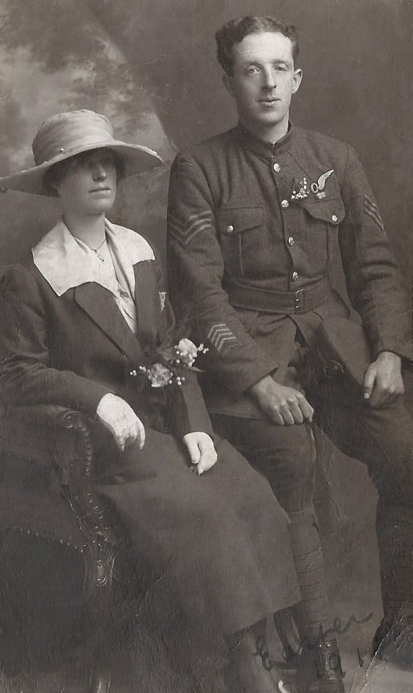 Charles Lewry and wife Bertha Easter 1919 RT
