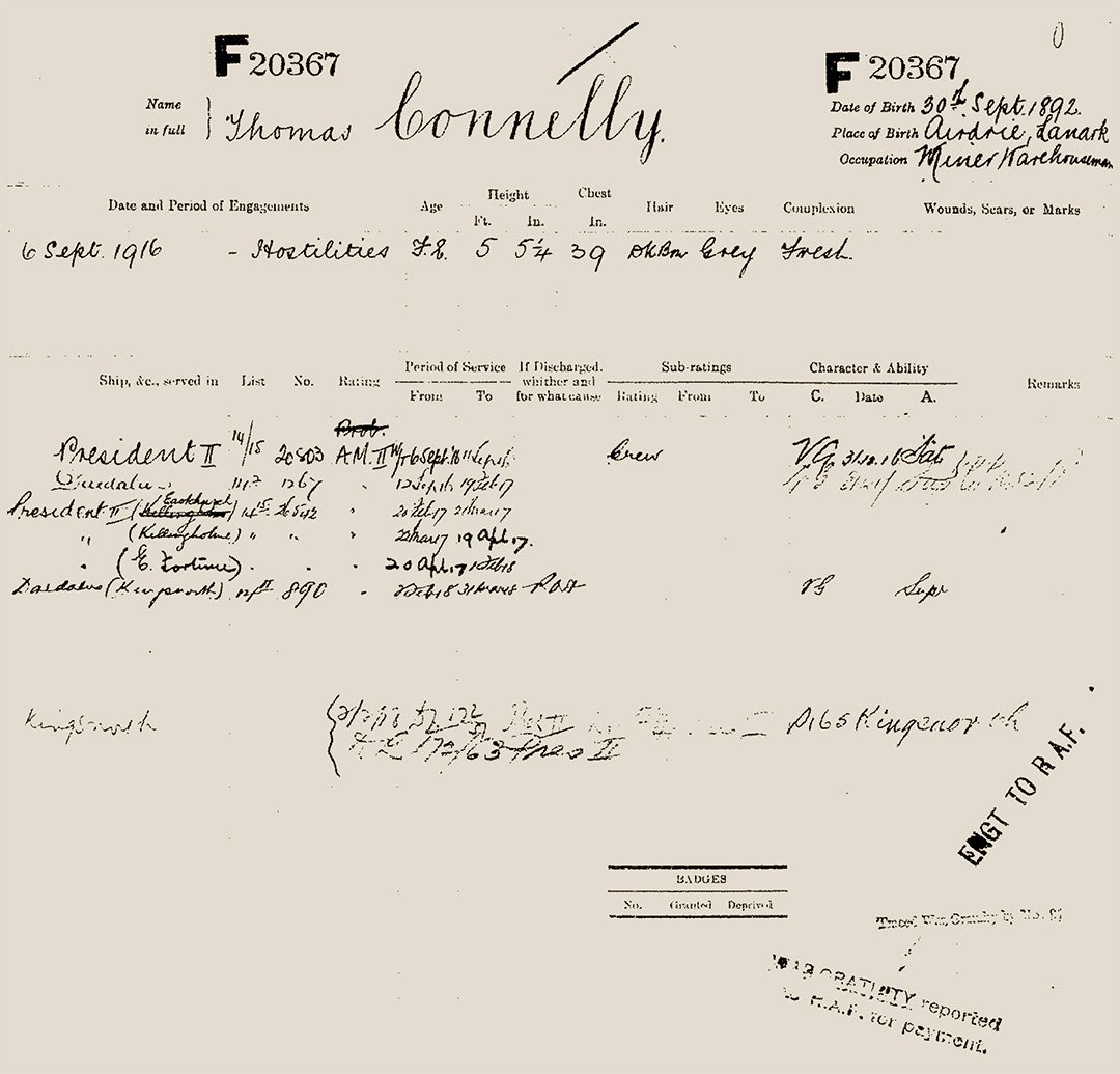 Connelly Service record