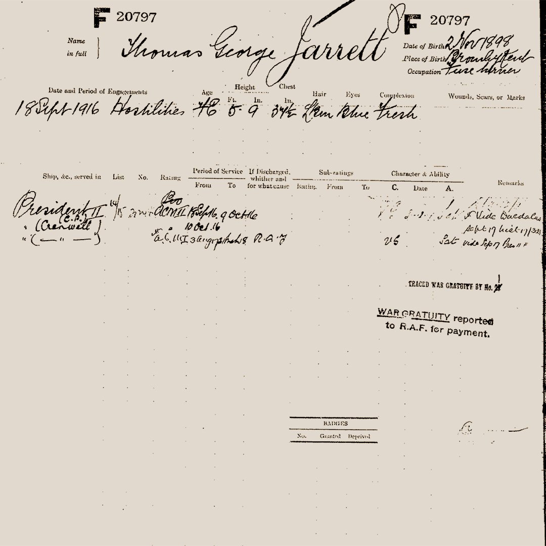 Jarrett service record