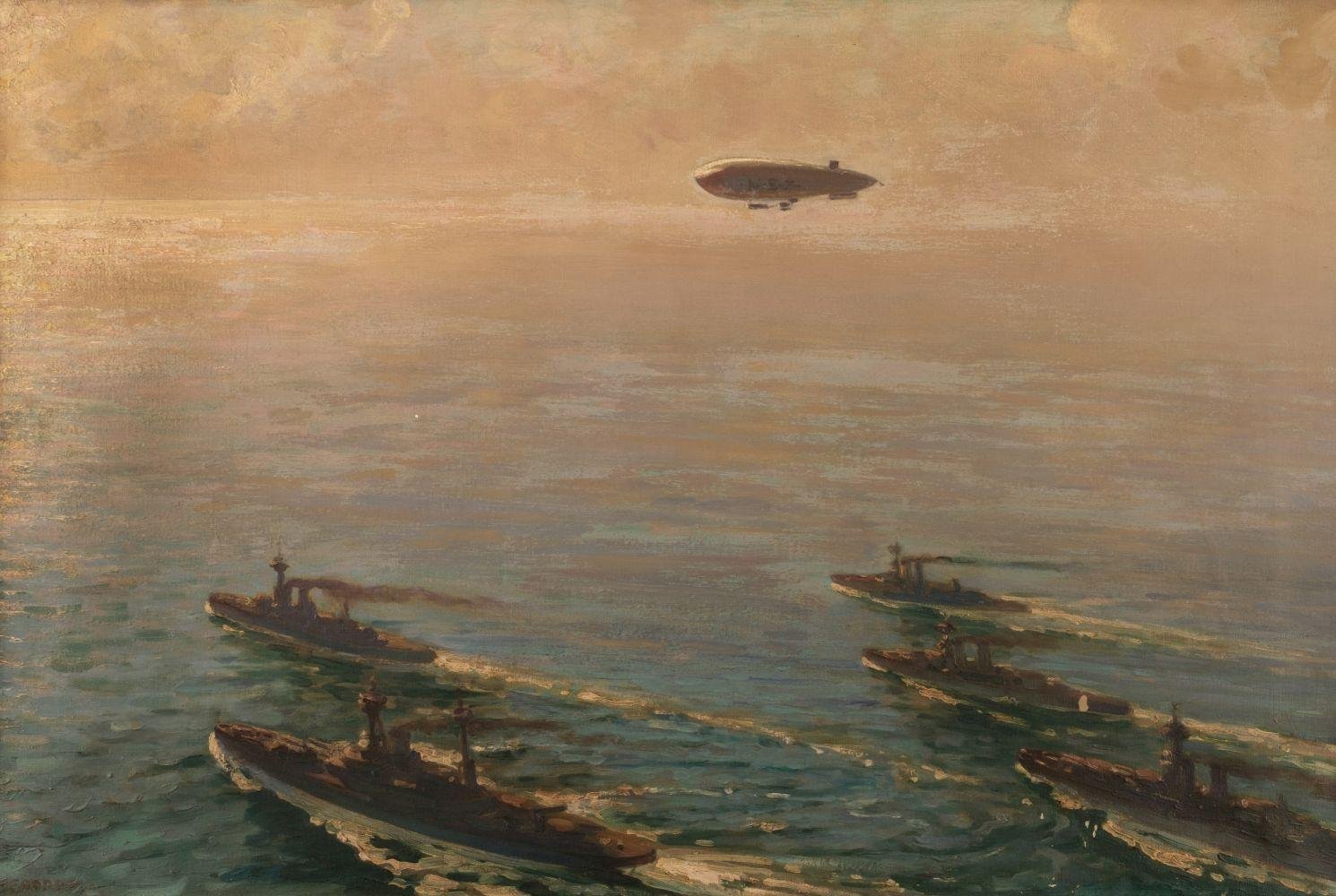 Naval_N.S.7_over_Fleet,_1918